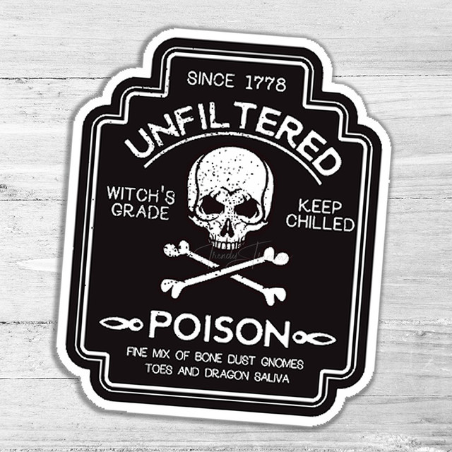 Unfiltered Poison Die Cut Sticker