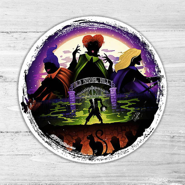 Witches Circle Die Cut Sticker