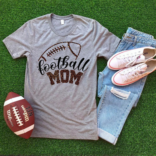 Cheetah Leopard Football Mom DTF Heat Transfer