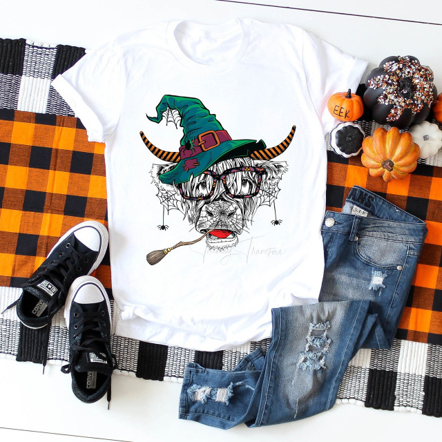 Shaggy Cow Witch Sublimation Transfer