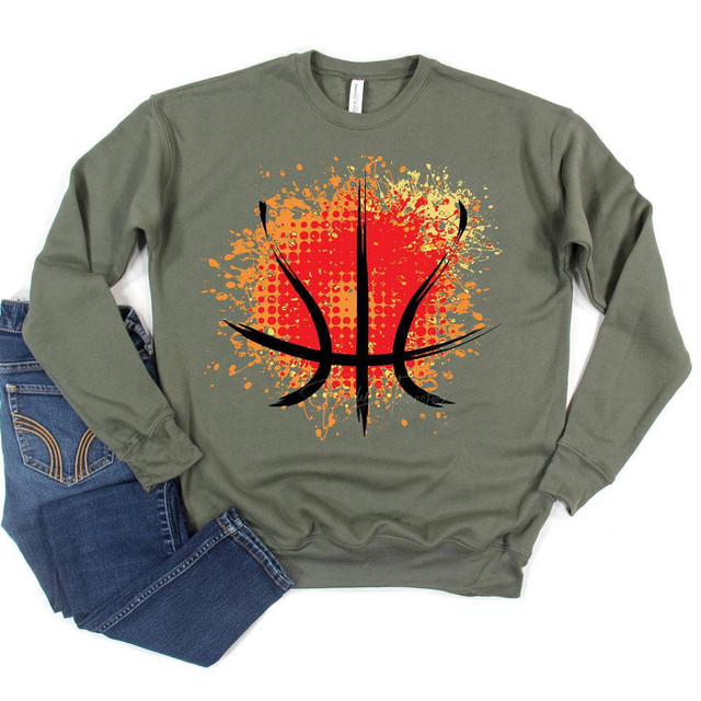 Paint Splatter Basketball DTF Heat Transfer