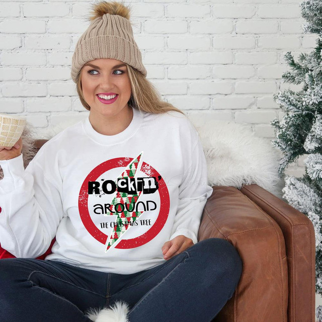 Rockin Around The Christmas Tree Sublimation Transfer Rockin Around The Christmas Tree Sublimation Transfer
