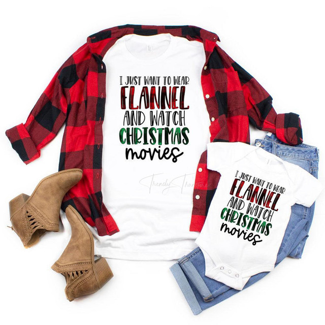 Just Want To Wear Flannel Sublimation Transfer