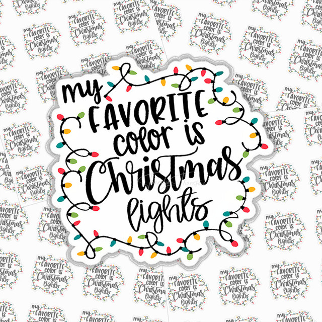My Favorite Color Is Christmas Lights Sticker Sheet