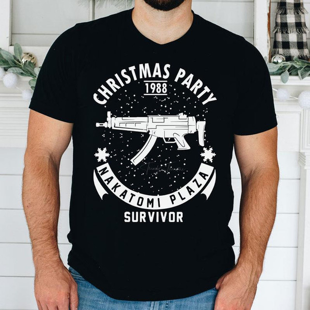 Nakatomi Plaza Survivor Screen Print Heat Transfer