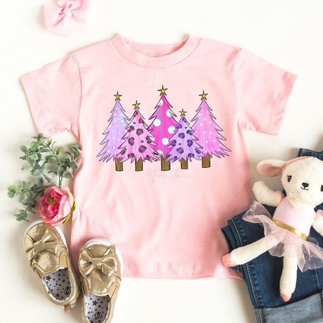 Pink Trees YOUTH Screen Print