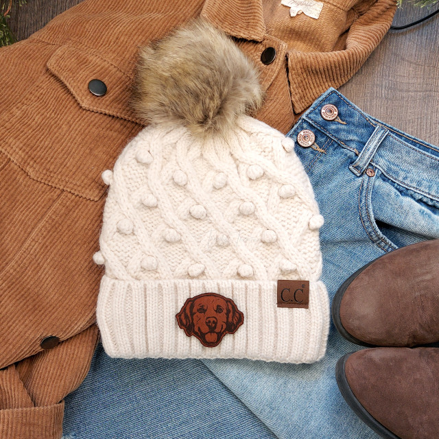 Golden Retriever Leather Hat Patch