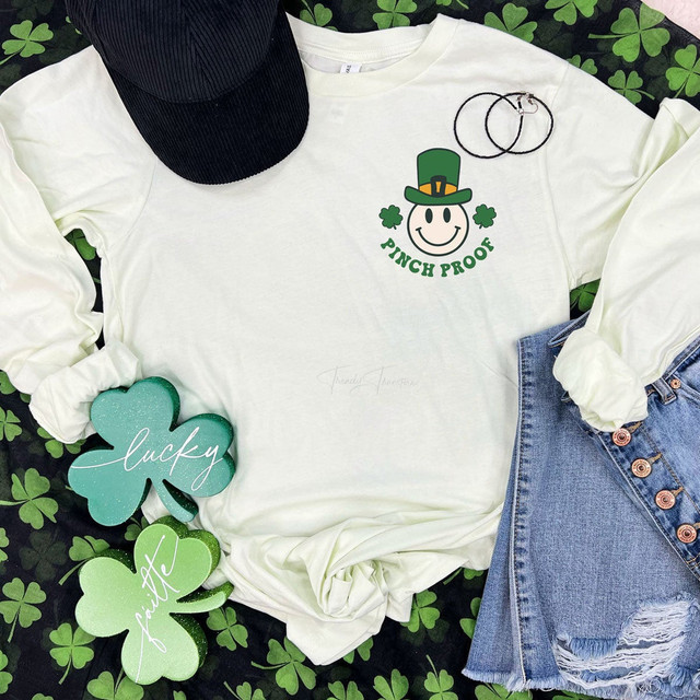 Pinch Proof POCKET St Patricks Day Screen Print Heat Transfer