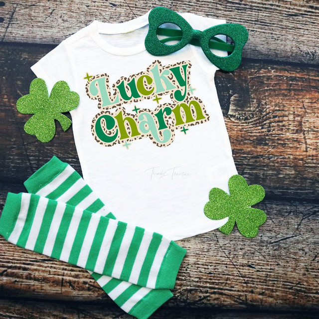 Lucky Charm St Patricks Day INFANT Screen Print Heat Transfer