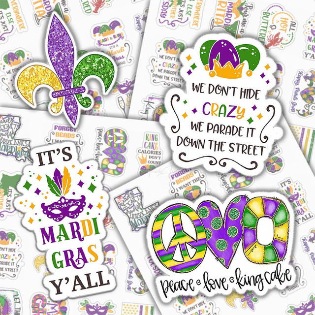 Mardi Gras Variety Pack Sticker Sheet