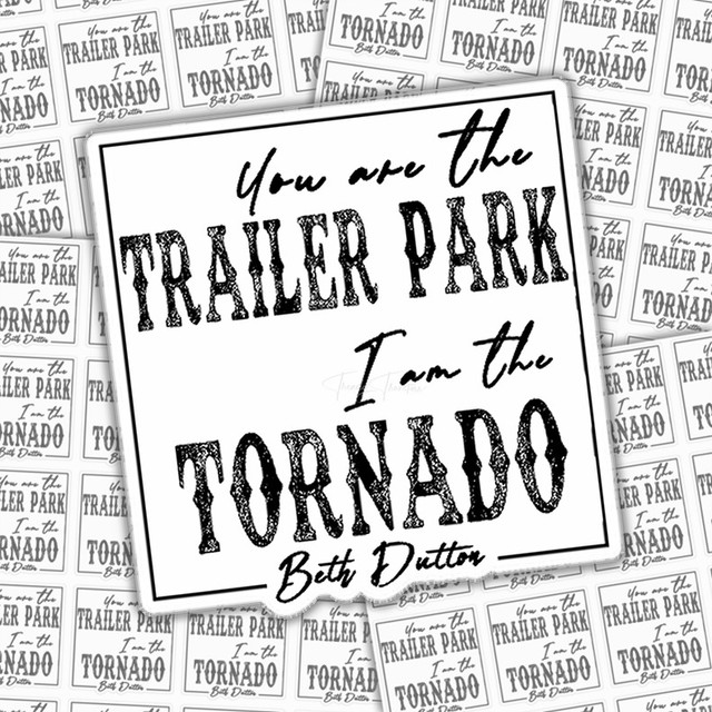 You Are The Trailer Park Im The Tornado Sticker Sheet