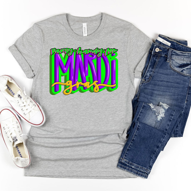 Party Hardy For Mardi Gras DTF Heat Transfer