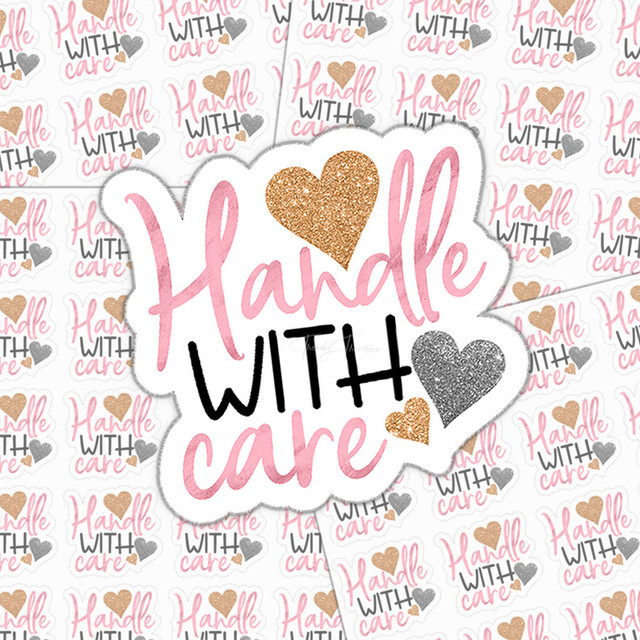 Handle With Care Packaging Sticker Sheet