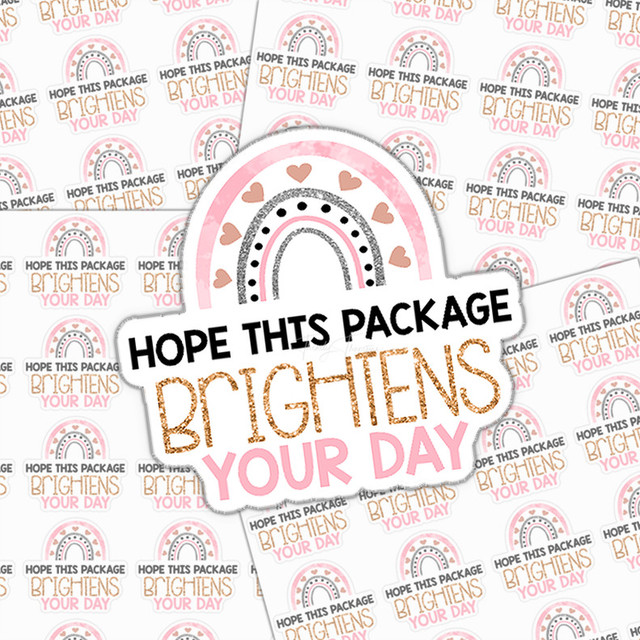 Hope This Package Brightens Your Day Packaging Sticker Sheet