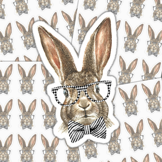 Bunny With A Bowtie Sticker Sheet
