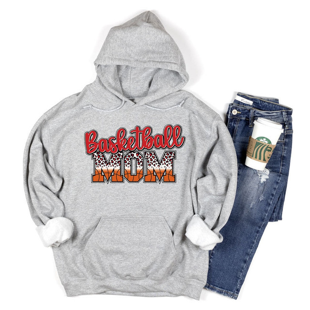 Basketball Mom Red Leopard DTF Heat Transfer