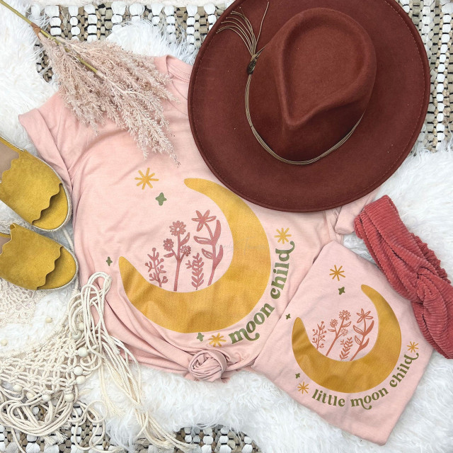 Moon Child ADULT Screen Print Heat Transfer