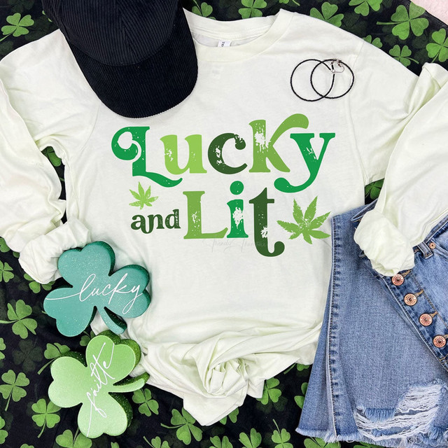 Lucky and Lit DTF Heat Transfer