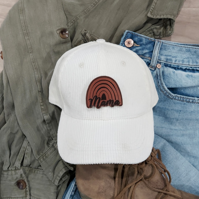 Rainbow Mama Leather Hat Patch