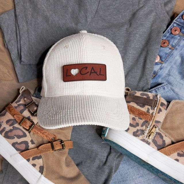 Local Leather Hat Patch