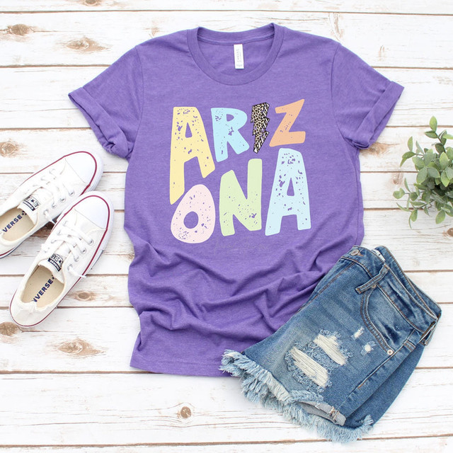 Arizona Pastels Distressed Leopard Lightning Bolt DTF Heat Transfer