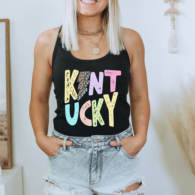 Kentucky Pastels Distressed Leopard Lightning Bolt DTF Heat Transfer