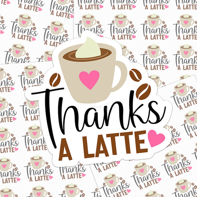 Thanks A Latte Packaging Sticker Sheet