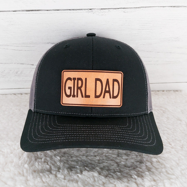 Girl Dad TAN Leather Hat Patch