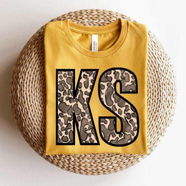 Kansas Leopard State DTF Heat Transfer