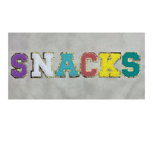Chenille Embroidered Patch SNACKS