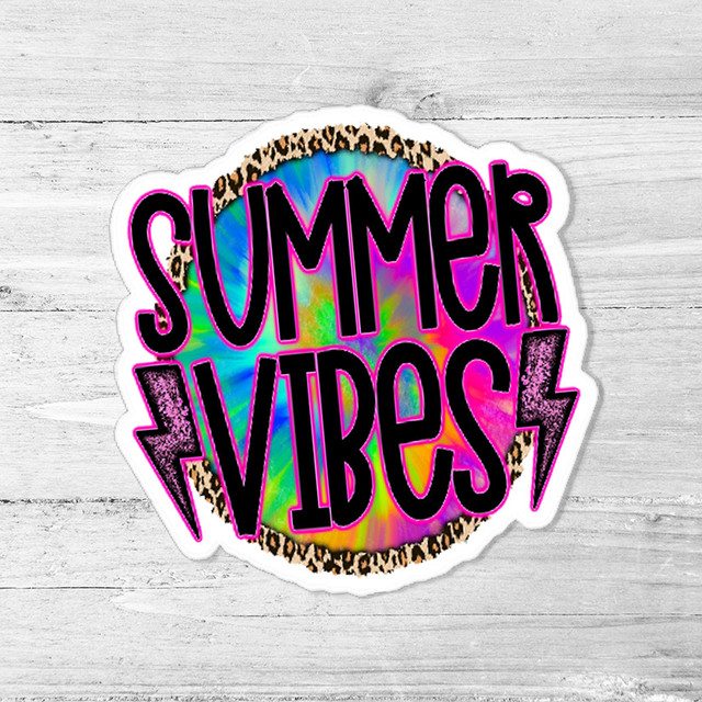 Summer Vibes Die Cut Sticker