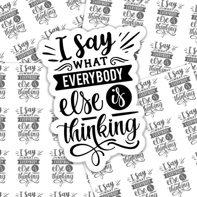 I Say What Everybody Else Is Thinking Sticker Sheet