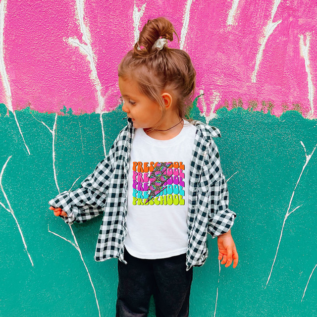 Preschool Neon Lightening Bolt DTF Heat Transfer