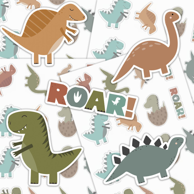 Kids Dinosaur Variety Pack Sticker Sheet