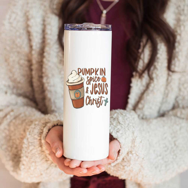 Pumpkin Spice and Jesus Christ Sublimation Transfer