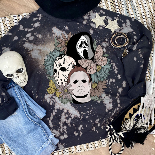 Floral Horror DTF Transfer