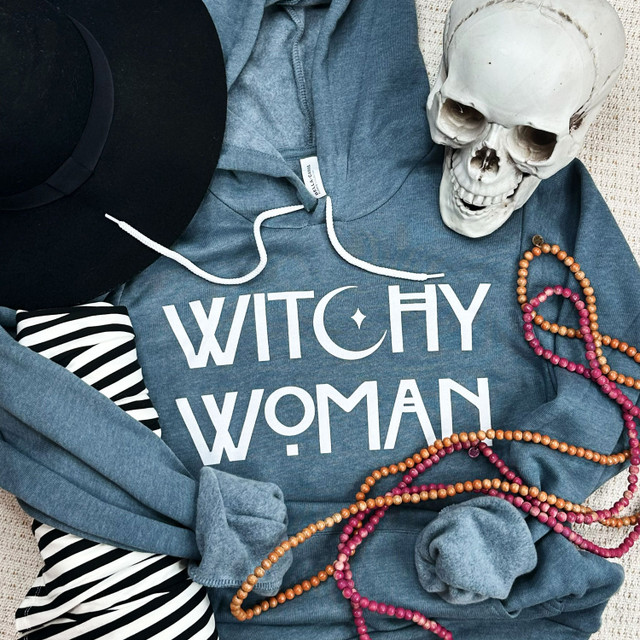 Witchy Woman WHITE Screen Print Heat Transfer