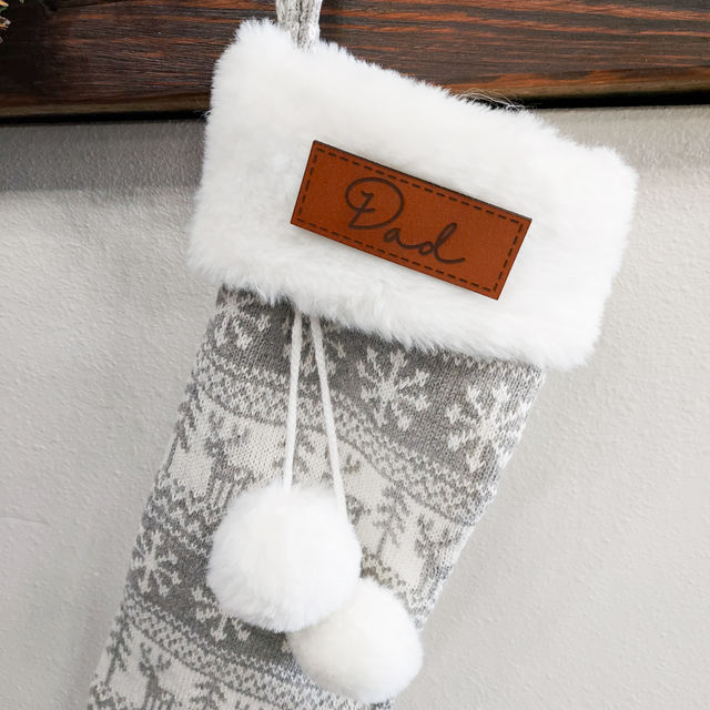 Custom Text Brown Leather Patch YOU CHOOSE STYLE AND TEXT!