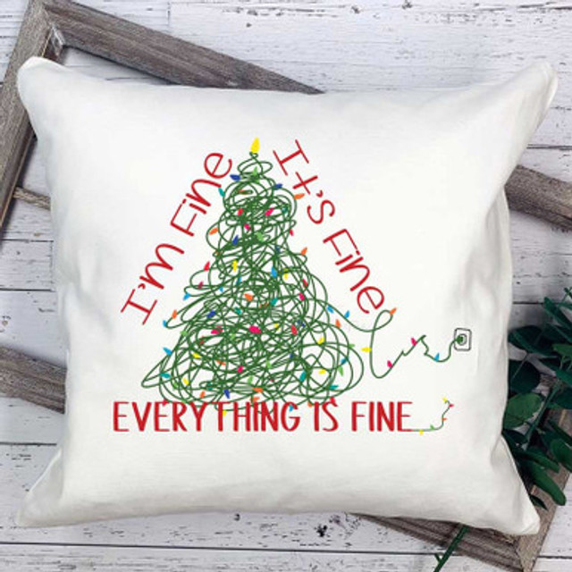 I'm Fine Everything Is Fine Christmas DTF Heat Transfer