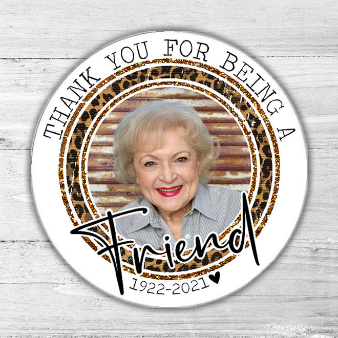 Thank You For Being A Friend In Memory Die Cut Sticker
