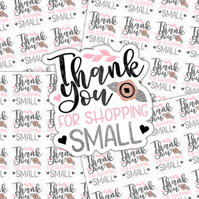 Thank You For Shopping Small Packaging Sticker Sheet