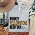 Whiskey Yellowstone Messy Bun Screen Print Heat Transfer