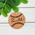 Personalized Leather Baseball Softball Keychain