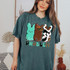 Some Bunnies Problem Screen Print Heat Transfer, graphic design on a T-shirt featuring three colorful bunny illustrations with the text 'Some Bunnies Problem' for apparel decoration.