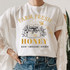 Farm Fresh Honey DTF Heat Transfer, product image showing a white t-shirt with a honey jar design and text promoting organic, raw, and sweet honey.