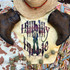 Hillbilly Hippie Screen Print Heat Transfer, vintage style graphic design on a t-shirt featuring a female cartoon character wearing a hat, with vibrant colors and distressed effect.