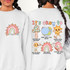 You Matter Rainbow DTF Heat Transfer, colorful rainbow and motivational message design on white sweatshirts.