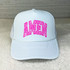 Amen Pink PUFF Hat/Pocket Screen Print Heat Transfer