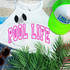 Pool Life Pink PUFF Screen Print Heat Transfer