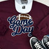 Navy Game Day Football Chenille Patch